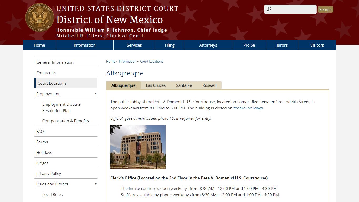 Albuquerque | District of New Mexico | United States District Court